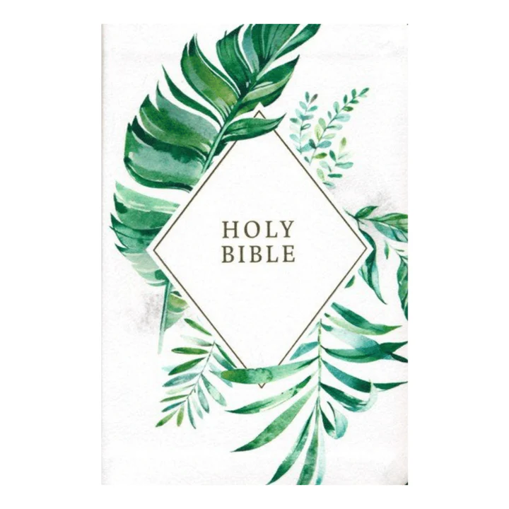 KJV On-the-Go Bible--Soft Leather-look, White Floral textured - Image 5