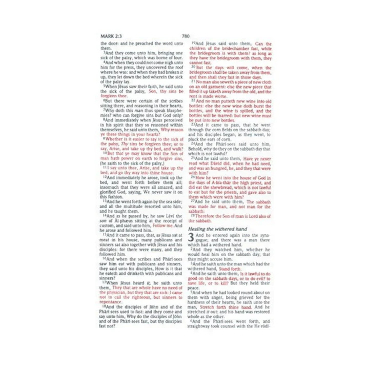 KJV On-the-Go Bible--Soft Leather-look, White Floral textured - Image 3