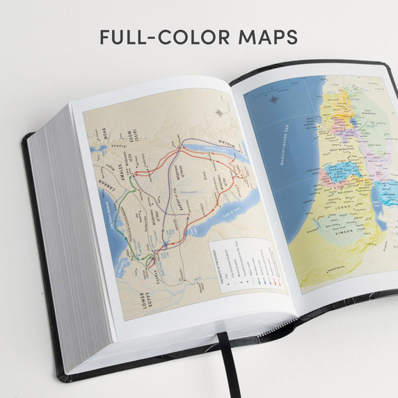 CSB Large Print Reference Bible, Charcoal LeatherTouch, Indexed - Image 3