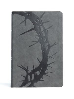 CSB Large Print Reference Bible, Charcoal LeatherTouch, Indexed