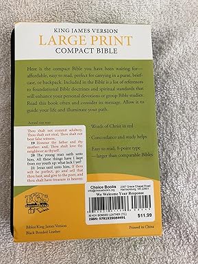 Holy Bible King James Version - Large Print Compact Bible - Image 4