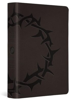 Large Print Compact Bible (Trutone, Charcoal, Crown Design)