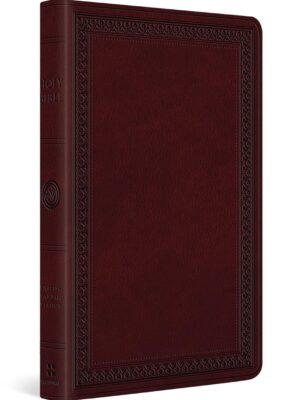 ESV - Large Print Value Thinline Bible ( TruTone, Mahogany, Border Design)