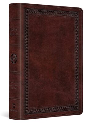 ESV - Value Large Print Compact Bible (TruTone, Mahogany, Border Design)