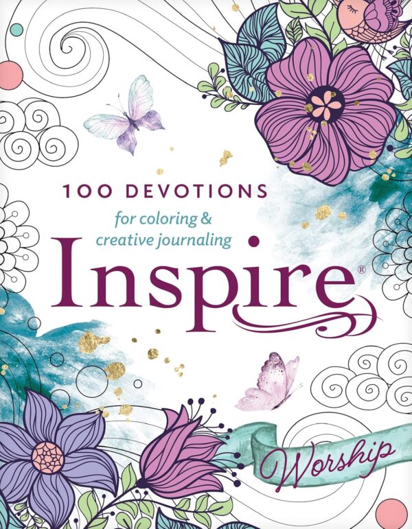 Inspire: Worship (Softcover): 100 Devotions for Coloring and Creative Journaling