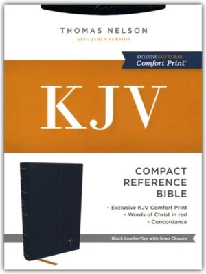 KJV Compact Reference Bible, Comfort Print, leatherflex, black with flap