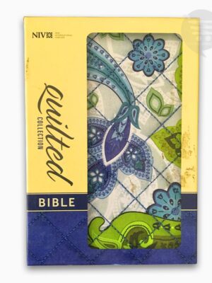 NIV, Quilted Collection Bible, Compact, Hardcover, Blue/Green Cloth