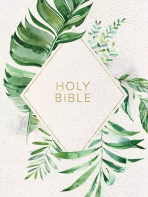 KJV On-the-Go Bible, White Floral Textured LeatherTouch
