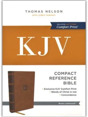 KJV Holy Bible: Compact with 43,000 Cross References, Brown Leathersoft, Red Letter, Comfort Print