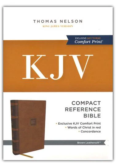 KJV Holy Bible: Compact with 43,000 Cross References, Brown Leathersoft, Red Letter, Comfort Print