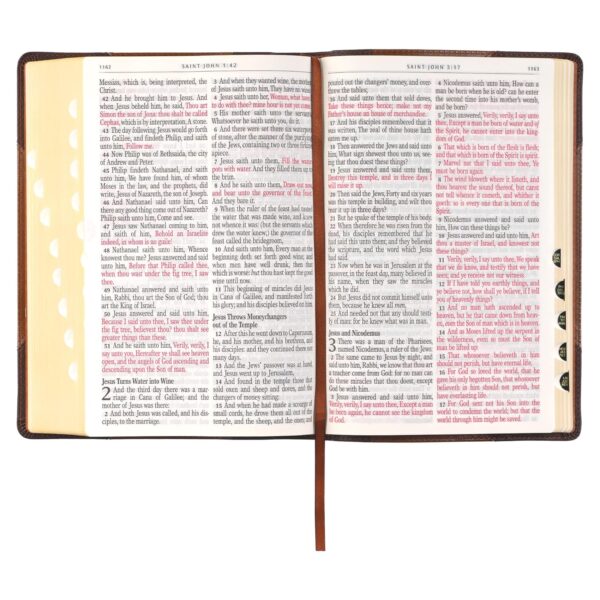 KJV Holy Bible, Giant Print Full-size , Two-tone Brown ( Imitation Leather) - Image 2