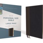 NIV, Personal Size Bible, Large Print, Leathersoft, Black, Red Letter, Comfort Print Imitation Leather