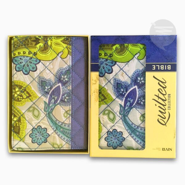 NIV, Quilted Collection Bible: Compact, Hardcover, Blue/Green Cloth - Image 2