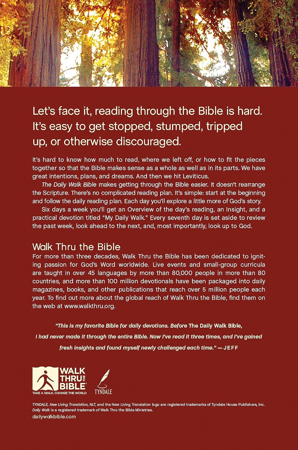 Back cover of The-Daily-walk-Bible