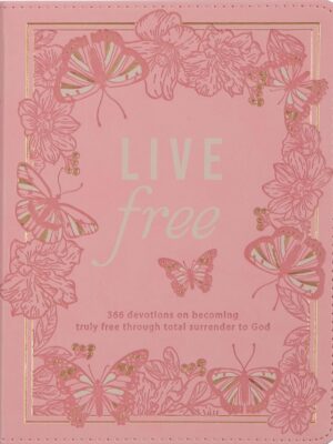 Live Free Devotional for Women Pink Faux Leather – 366 Daily Devotions on Surrender to God