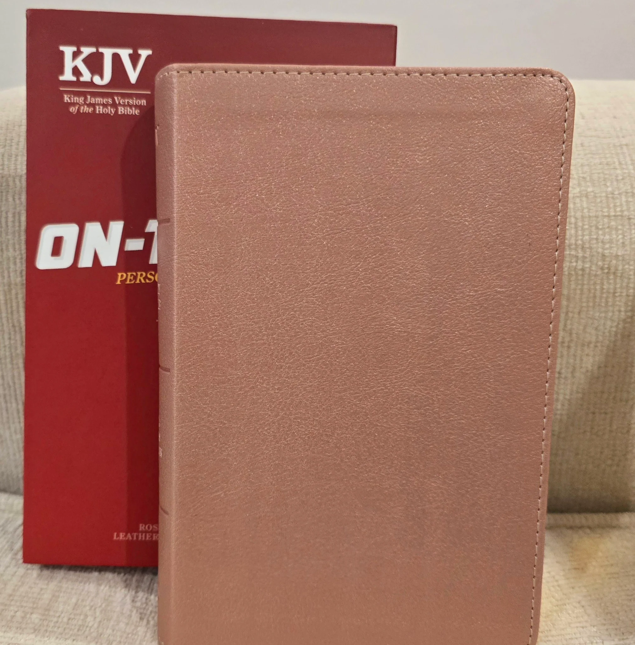 KJV On the Go Personal Size Bible rose gold leathertouch - Image 4