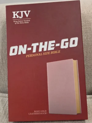 KJV On the Go Personal Size Bible rose gold leathertouch