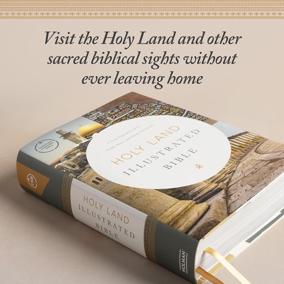 CSB Holy Land Illustrated Bible, Premium Black Genuine Leather - Image 6