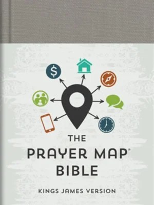The KJV Prayer Map® Bible [Gray Weave] (Faith Maps) (Hardcover)