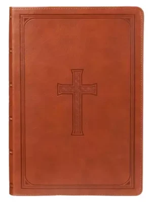 KJV Super Giant Print Lux-Leather Tan by Christian Art Gift