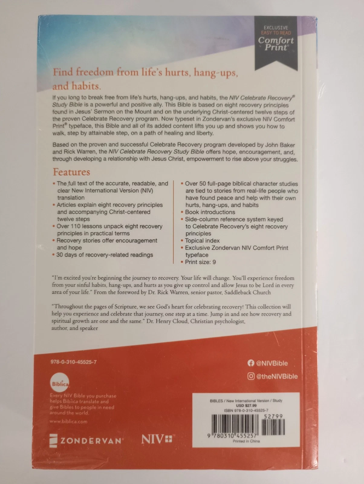 NIV, Celebrate Recovery Study Bible, Paperback, Comfort Print by Zondervan (Author), John Baker (Editor), Rick Warren (Foreword) - Image 11