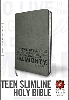 Holy Bible: New Living Translation, Psalm 91 Charcoal, Leatherlike, Teen Slimline - Image 12
