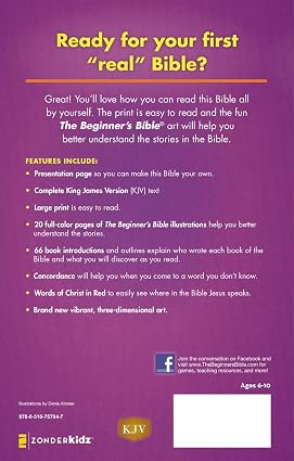 KJV, The Beginner's Bible Holy Bible, Hardcover: King James Version, the Beginner’s Bible, Reference Edition, Giant Print - Image 4