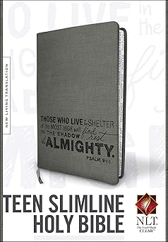 Holy Bible: New Living Translation, Psalm 91 Charcoal, Leatherlike, Teen Slimline - Image 13