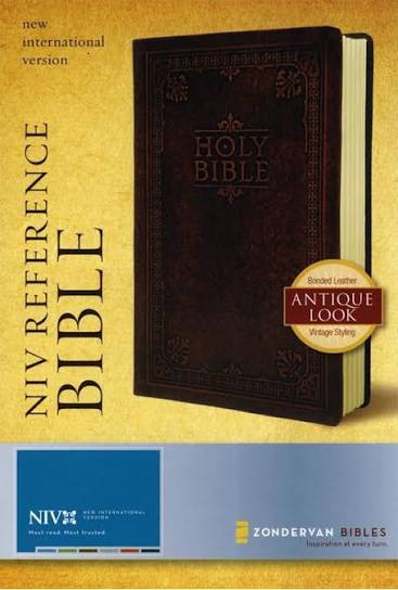 Holy Bible: New International Version, Brown, Bonded Leather, Antique