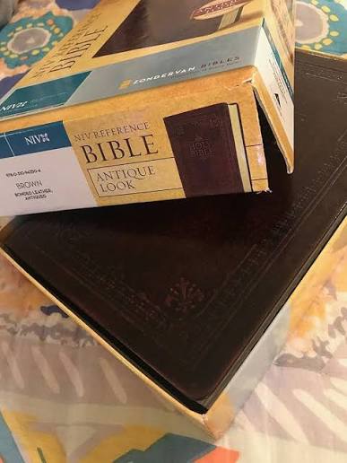 Holy Bible: New International Version, Brown, Bonded Leather, Antique - Image 3