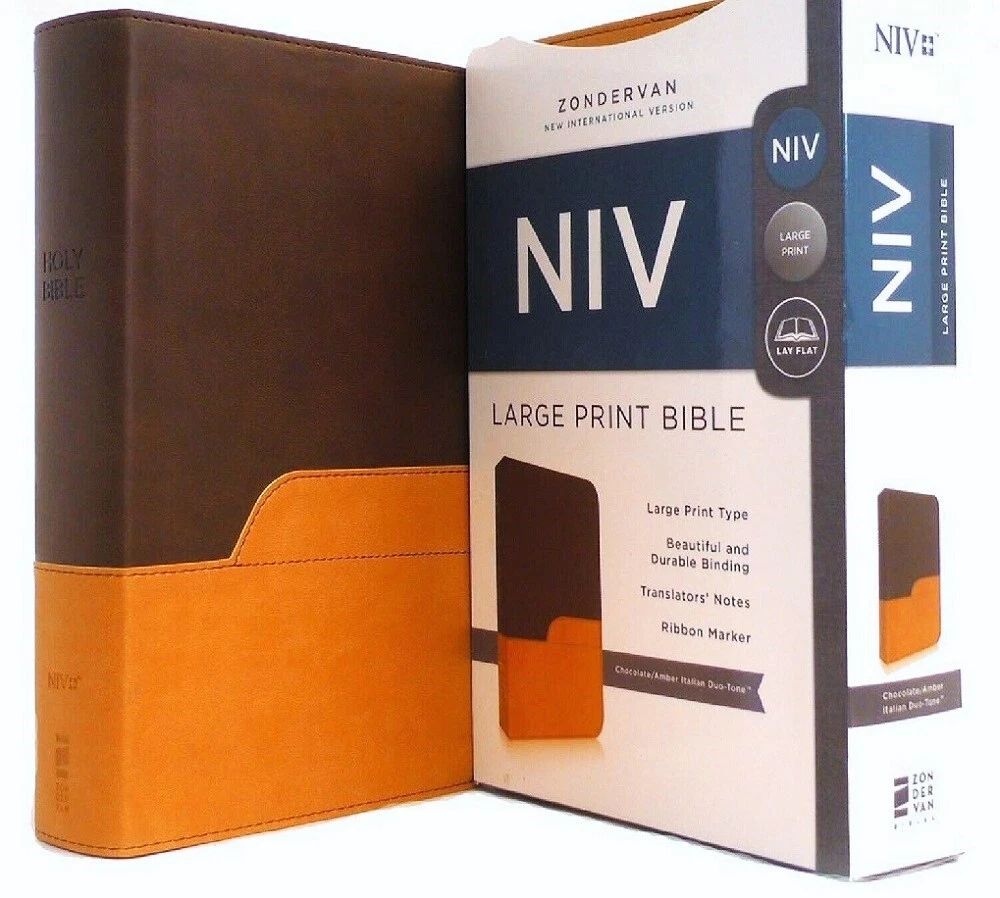 Zondervan NIV Personal Size Large Print Bible Chocolate Amber Leathersoft - Image 10