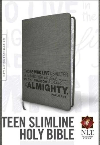 Holy Bible: New Living Translation, Psalm 91 Charcoal, Leatherlike, Teen Slimline - Image 10