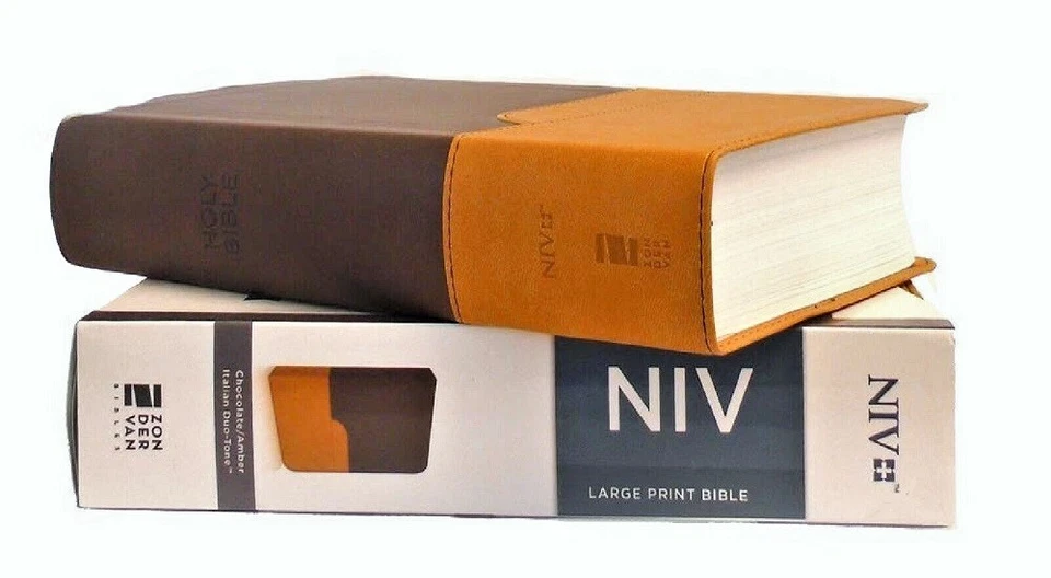 Zondervan NIV Personal Size Large Print Bible Chocolate Amber Leathersoft - Image 5