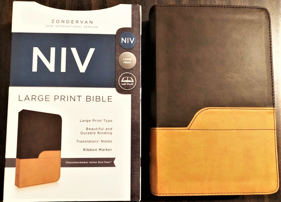 Zondervan NIV Personal Size Large Print Bible Chocolate Amber Leathersoft - Image 8